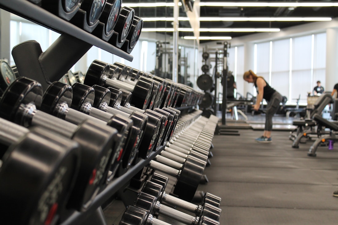 Bright gym space ready for personal training
